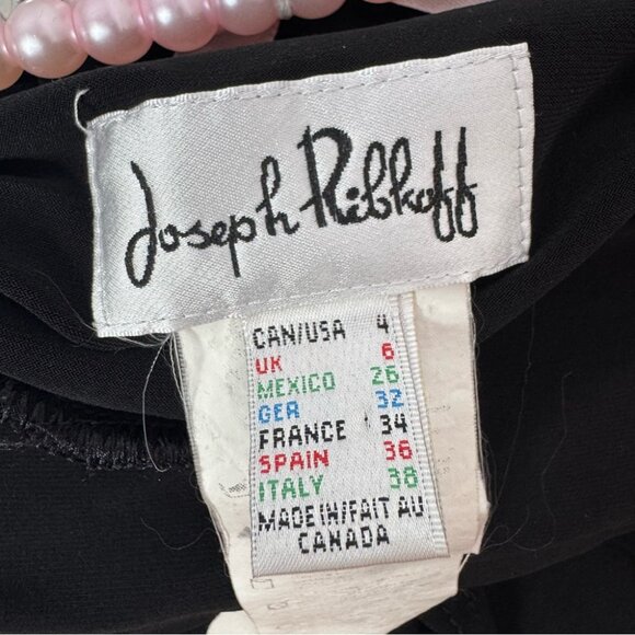 Joseph ribkoff pants flowy flare comfy stretchy black high low dual tiered flow - Picture 5 of 12